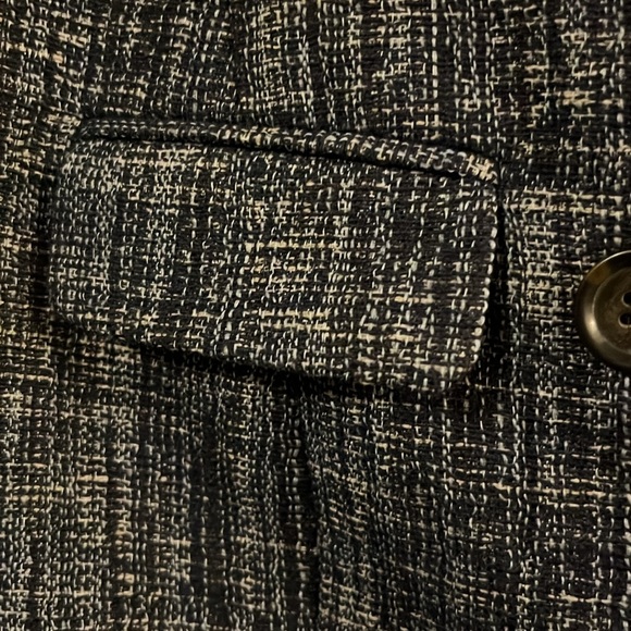 Banana Republic Blue Indigo Tweed Style Mini Pea Coat Blazer 0 - Picture 4 of 14